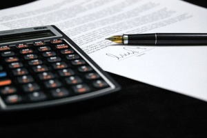 calculator and paper